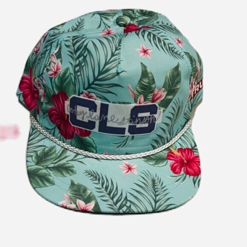 New Blue Hawaii Print Unisex Imperial Floral Snapback Hat
